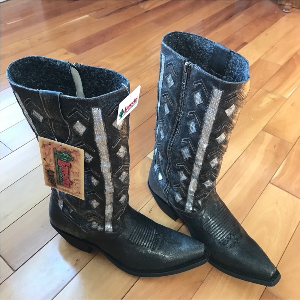 Laredo cowgirl cowboy boots sequins 7